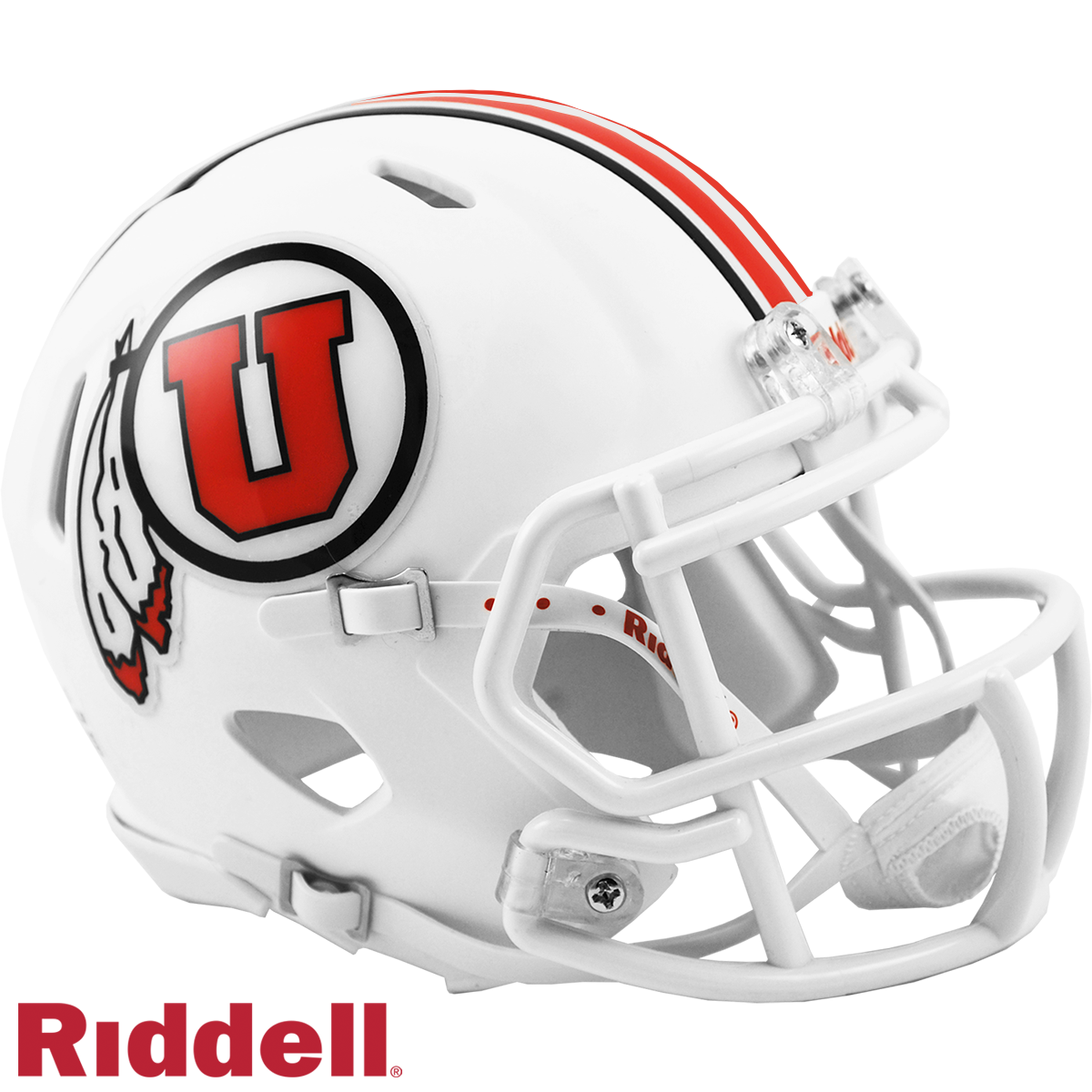 Utah Utes Helmet Riddell Replica Mini Speed Style White