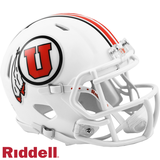 Utah Utes Helmet Riddell Replica Mini Speed Style White