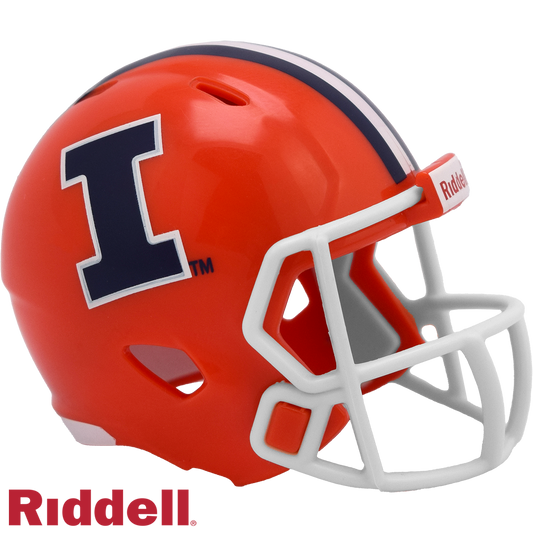 Illinois Fighting Illini Helmet Riddell Pocket Pro Speed Style Periodic Restock