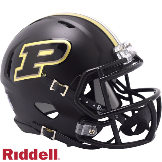 Purdue Boilermakers Helmet Riddell Replica Mini Speed Style Black 2024