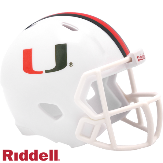 Miami Hurricanes Helmet Riddell Pocket Pro Speed Style Periodic Restock