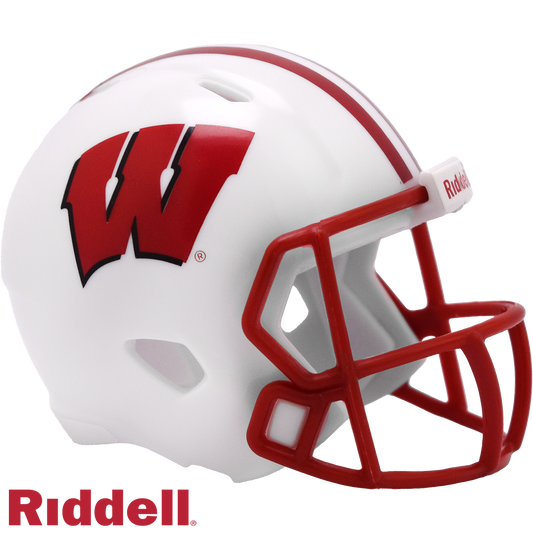 Wisconsin Badgers Helmet Riddell Pocket Pro Speed Style Periodic Restock