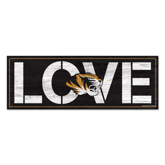 Missouri Tigers Sign 8x23 Wood Love