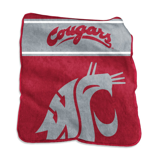 Washington State Cougars Blanket 60x80 Raschel Throw