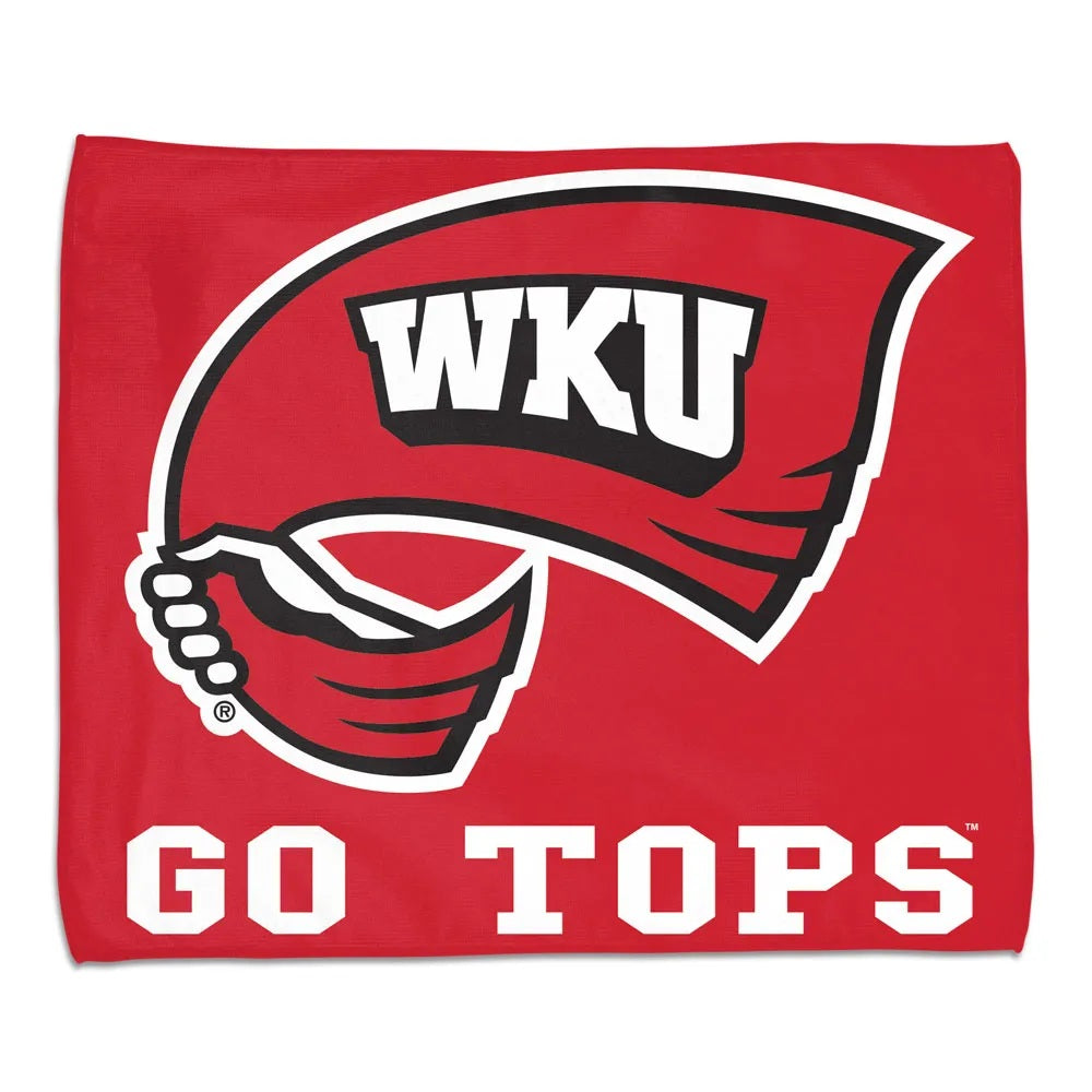 Western Kentucky Hilltoppers Towel 15x18 Rally Style Full Color Special Order