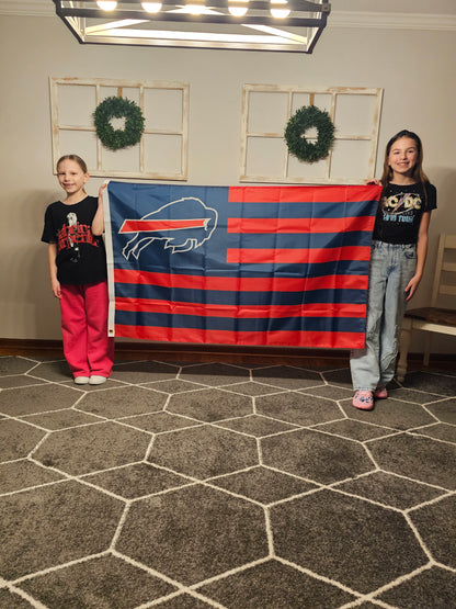 Buffalo Bills Red American Flag 3' x 5' New Free Shipping