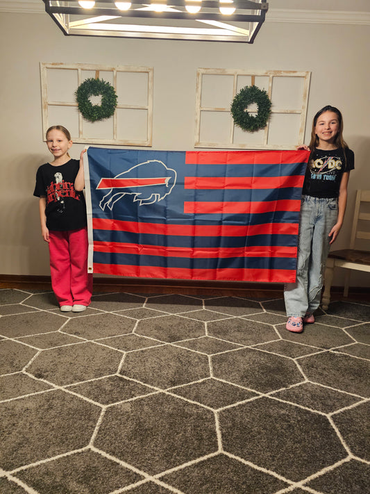 Buffalo Bills Red American Flag 3' x 5' New Free Shipping