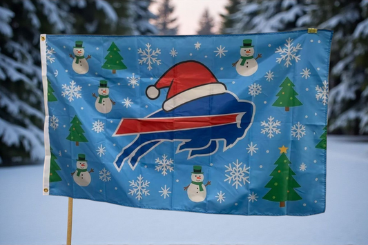 Buffalo Bills Christmas Flag 3'x5' NEW FREE SHIPPING
