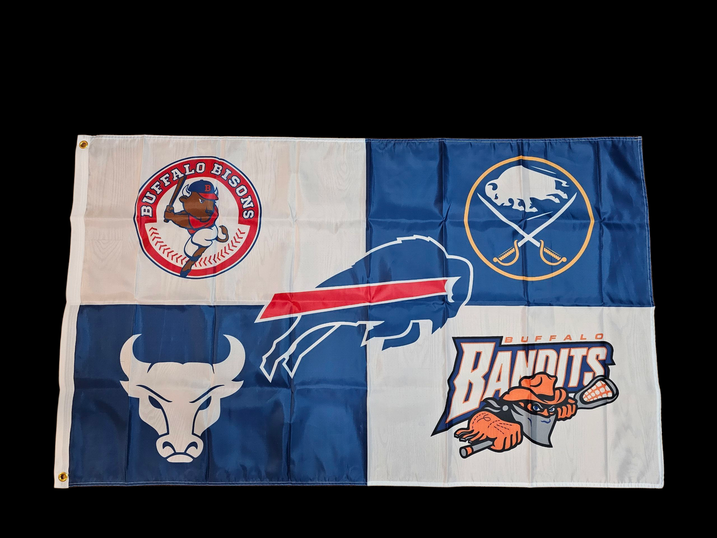 Buffalo Sports Flag 3'x5' NEW Free Shipping Buffalo Bills, Sabres, Bulls, Bandits & Bisons