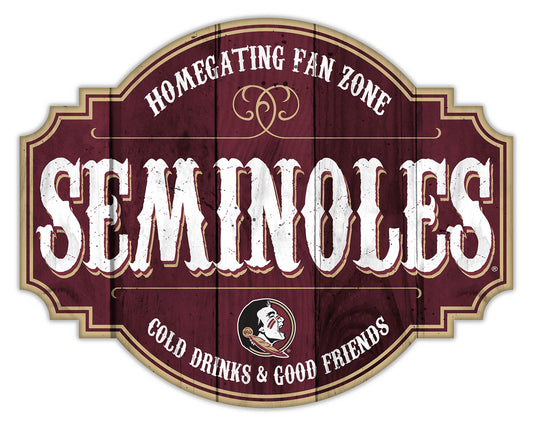 Florida State Seminoles Sign Wood 12 Inch Homegating Tavern