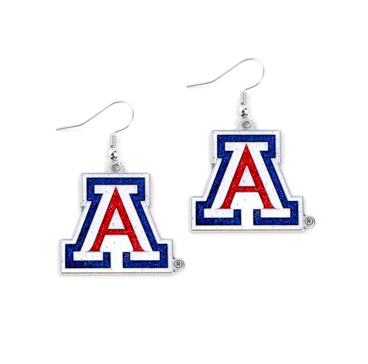 Arizona Wildcats Earrings Glitter Dazzle - Special Order
