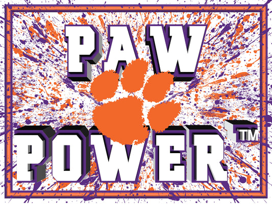 Clemson Tigers 3D Art Print 12x16 Splatter
