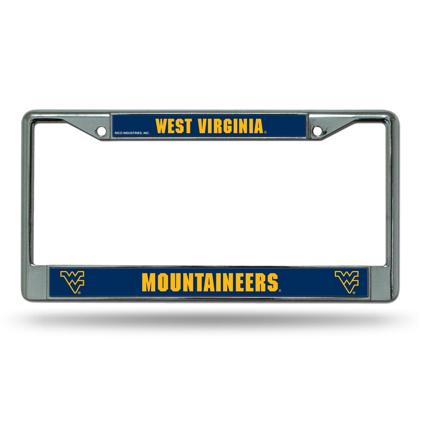 West Virginia Mountaineers License Plate Frame Chrome Printed Insert Special Order