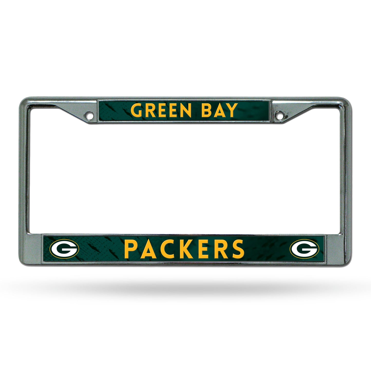 Green Bay Packers License Plate Frame Chrome Printed Insert