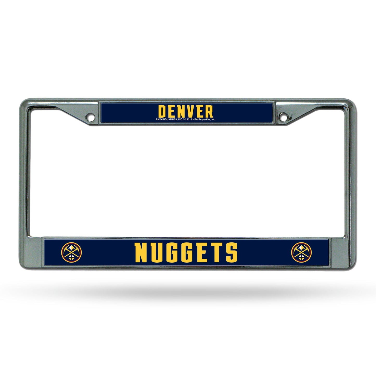 Denver Nuggets License Plate Frame Chrome Printed Insert - Special Order