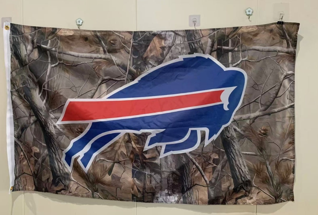 Buffalo Bills Hunter Camouflage 3'x5' Flag NEW FREE SHIPPING