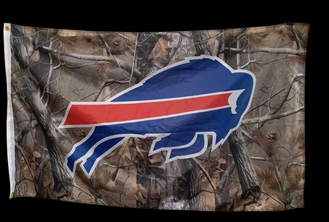 Buffalo Bills Hunter Camouflage 3'x5' Flag NEW FREE SHIPPING