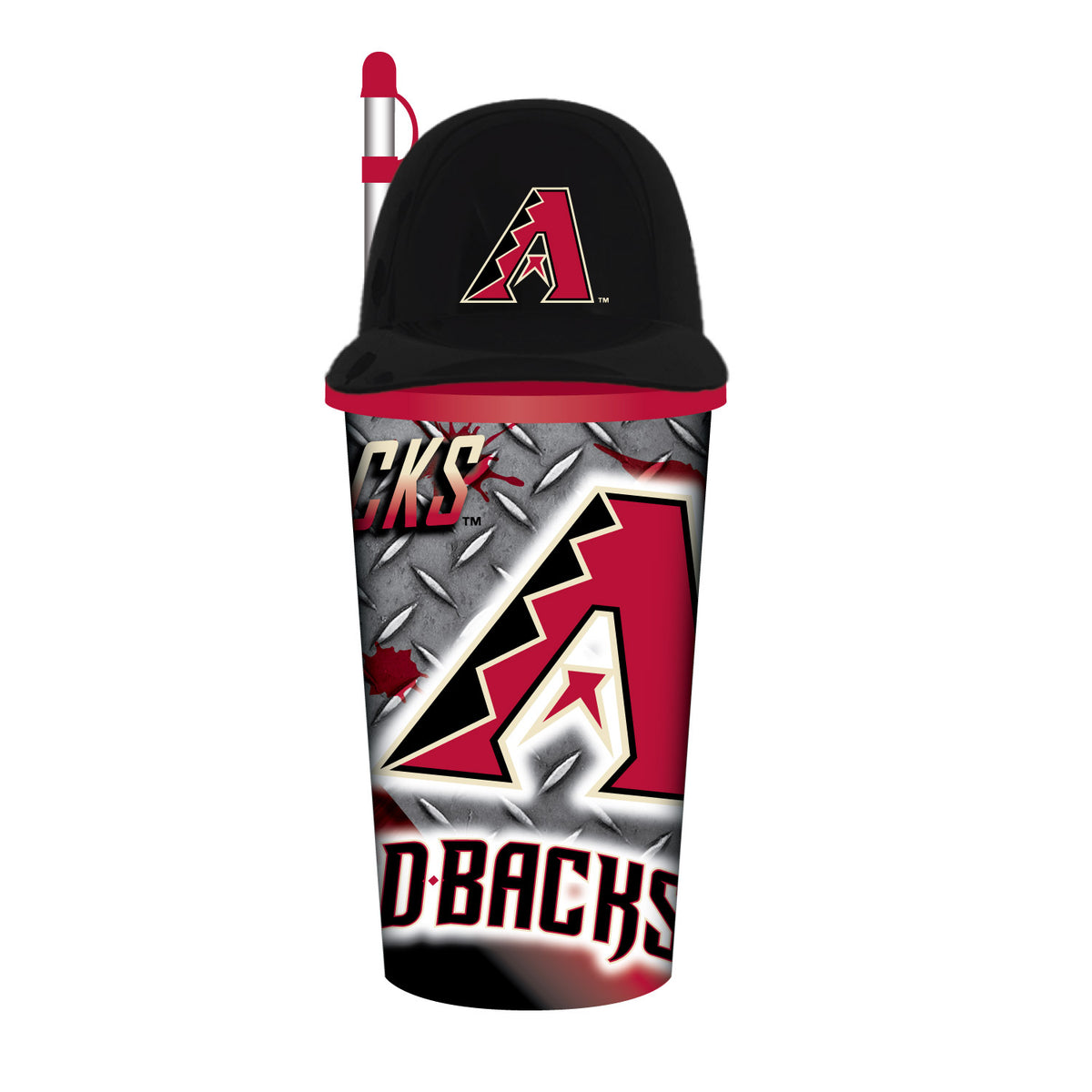 Arizona Diamondbacks Helmet Cup 32oz Plastic with Straw - Special Order