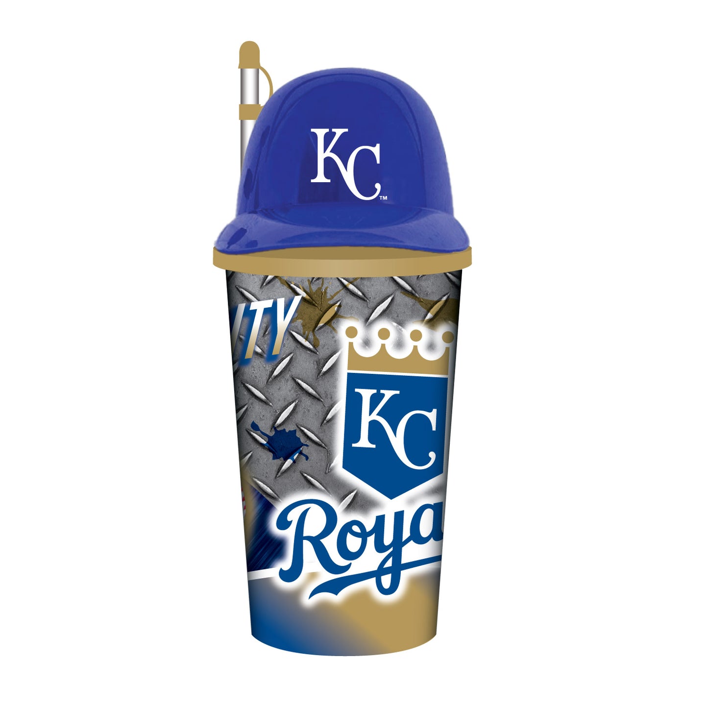 Kansas City Royals Helmet Cup 32oz Plastic with Straw