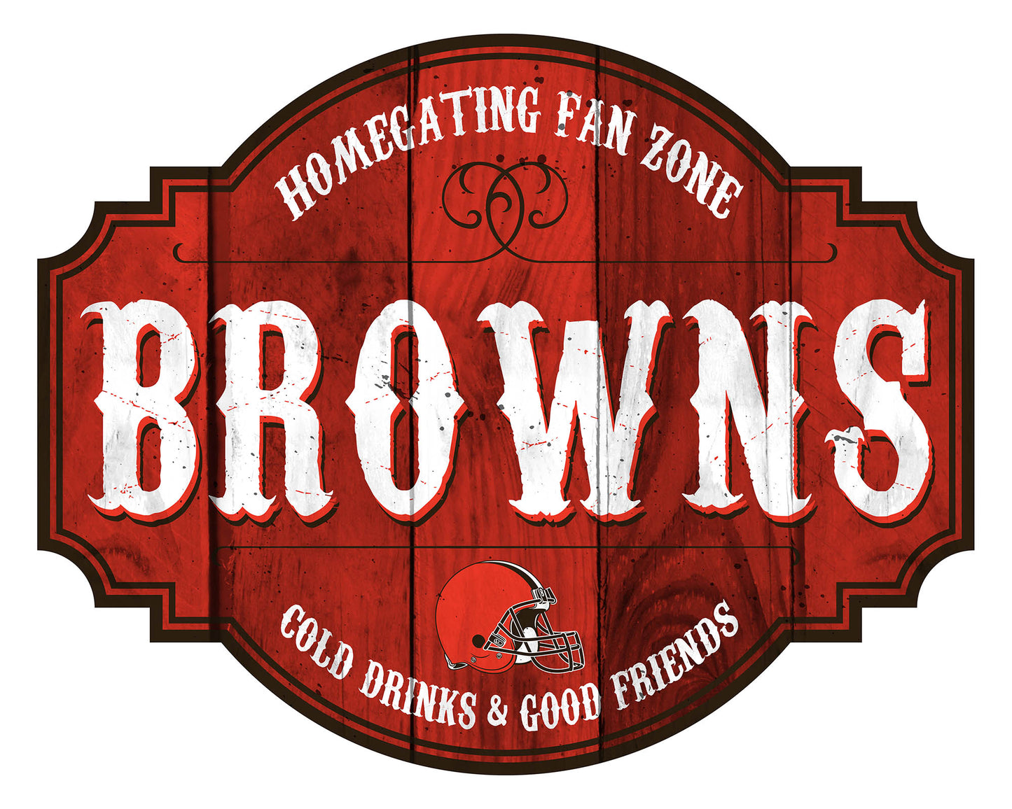 Cleveland Browns Sign Wood 12 Inch Homegating Tavern