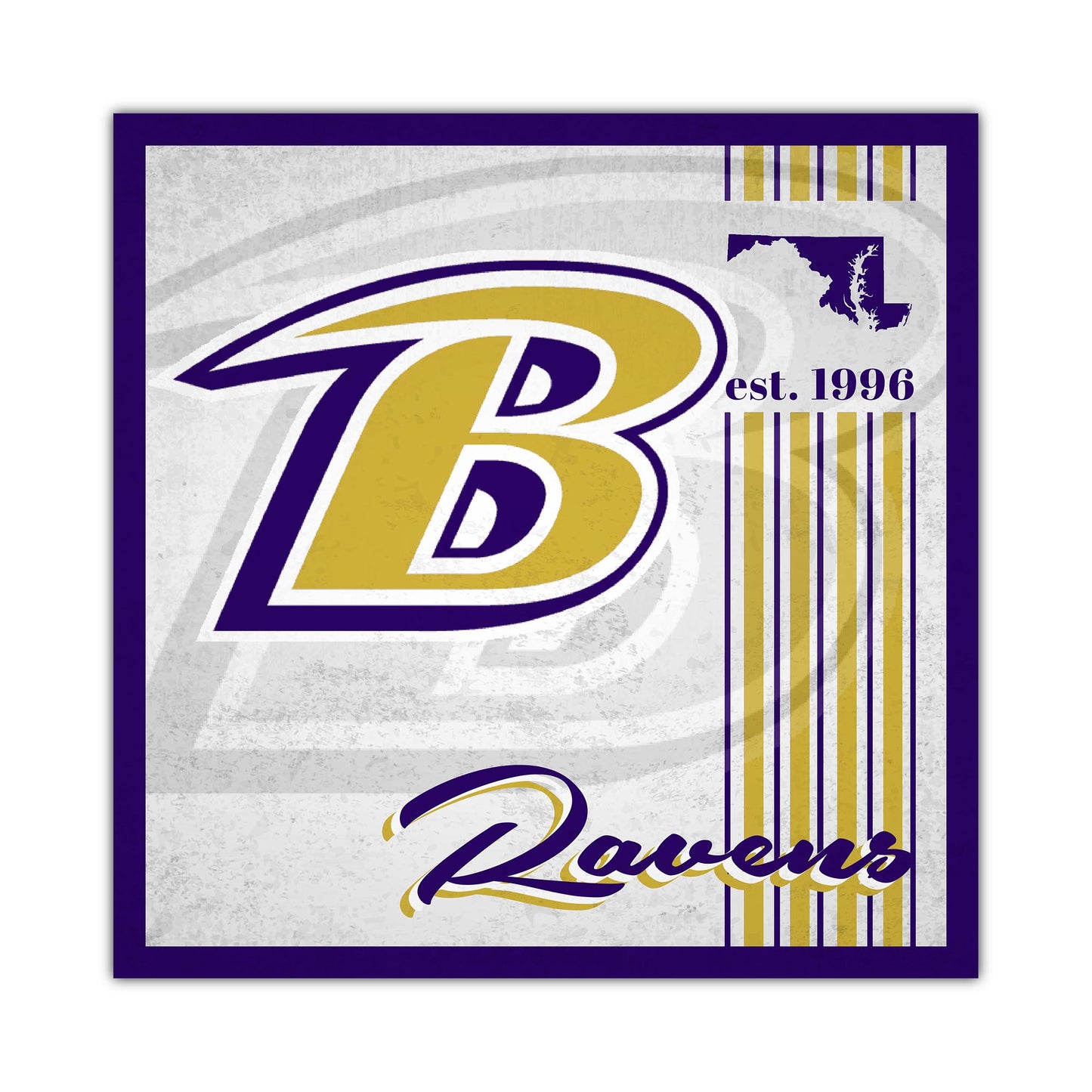 Baltimore Ravens Sign Wood 10x10 Album Design