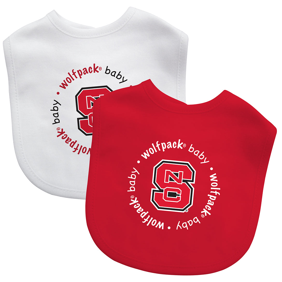 North Carolina State Wolfpack Baby Bib 2 Pack - Special Order