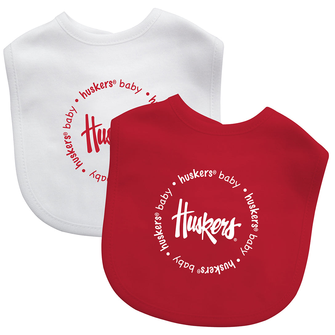 Nebraska Cornhuskers Baby Bib 2 Pack - Special Order