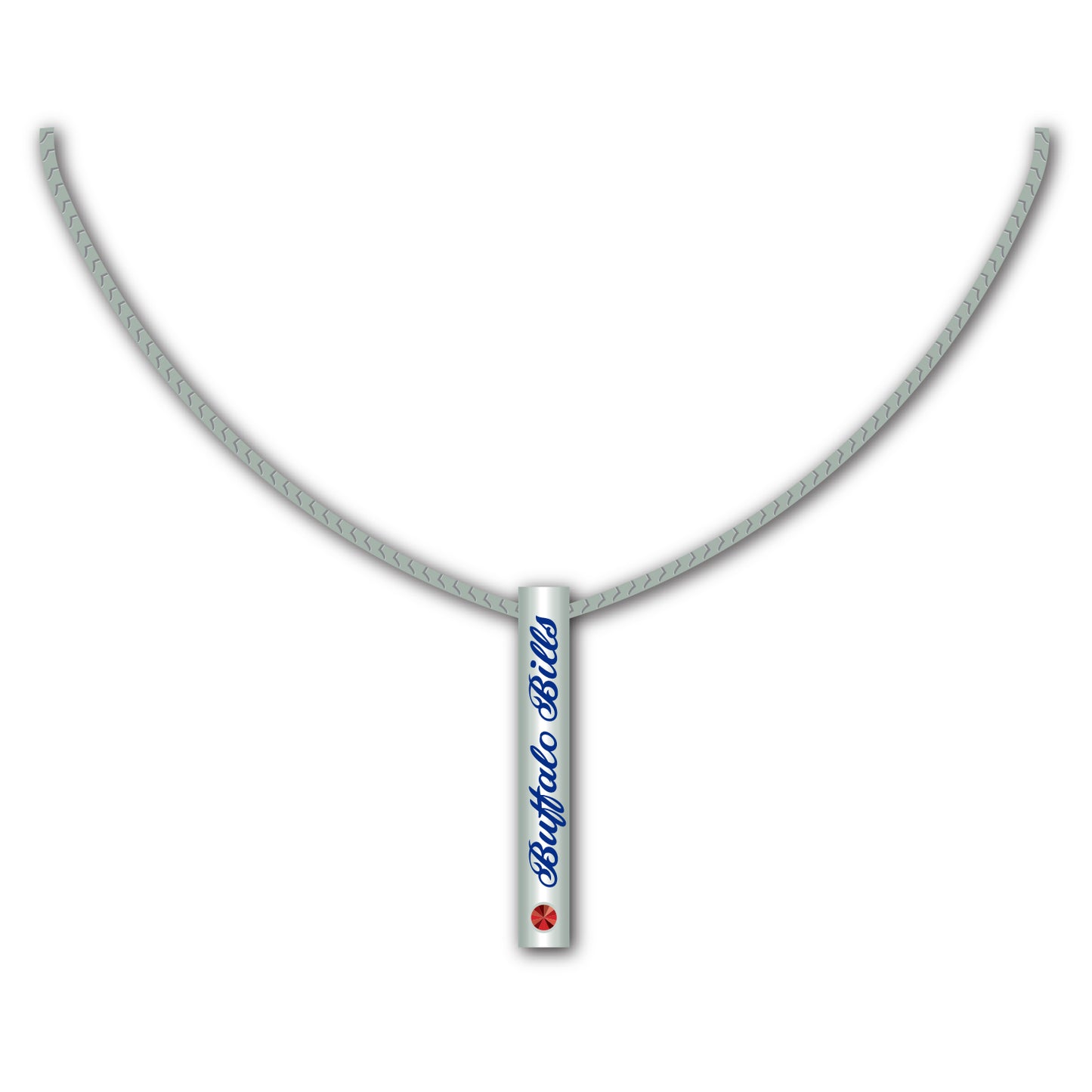 Buffalo Bills Necklace Silver Bar