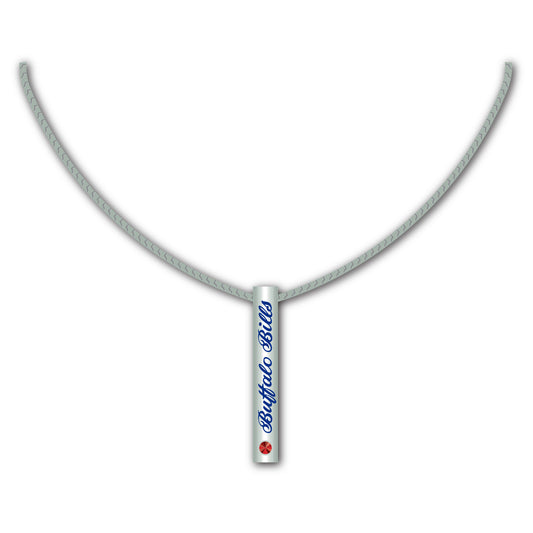 Buffalo Bills Necklace Silver Bar