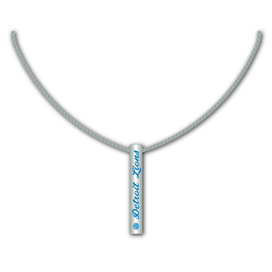 Detroit Lions Necklace Silver Bar