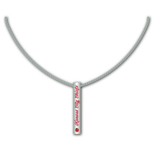 Kansas City Chiefs Necklace Silver Bar