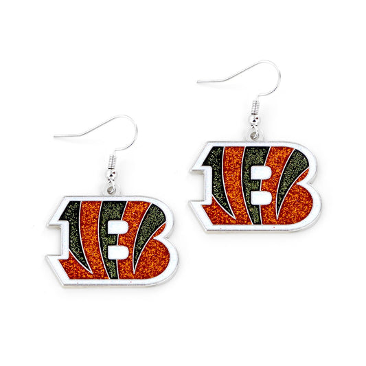 Cincinnati Bengals Earrings Glitter Dazzle