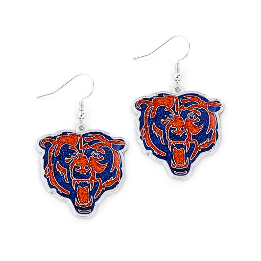 Chicago Bears Earrings Glitter Dazzle
