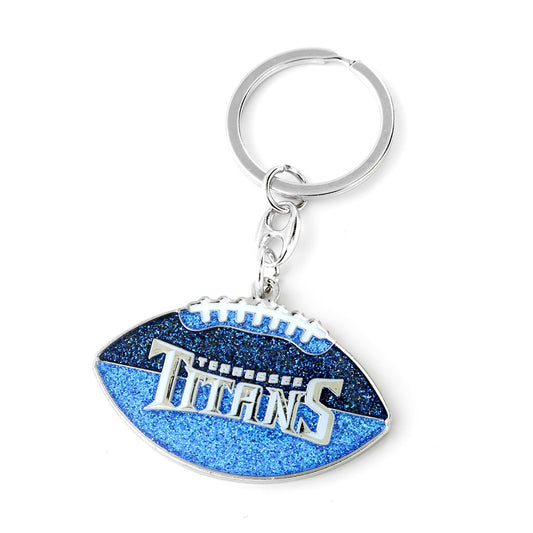 Tennessee Titans Keychain Football Glitter