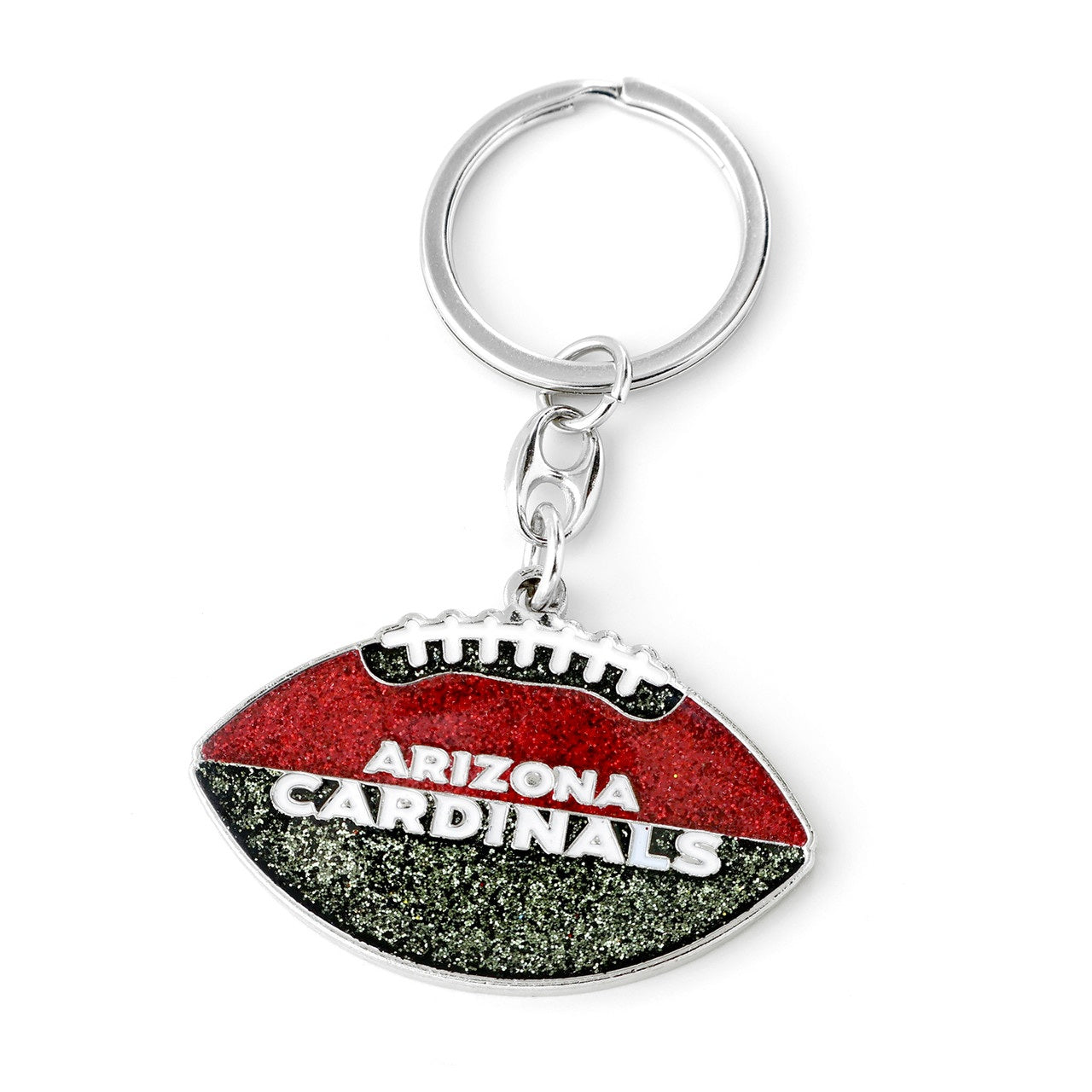 Arizona Cardinals Keychain Football Glitter