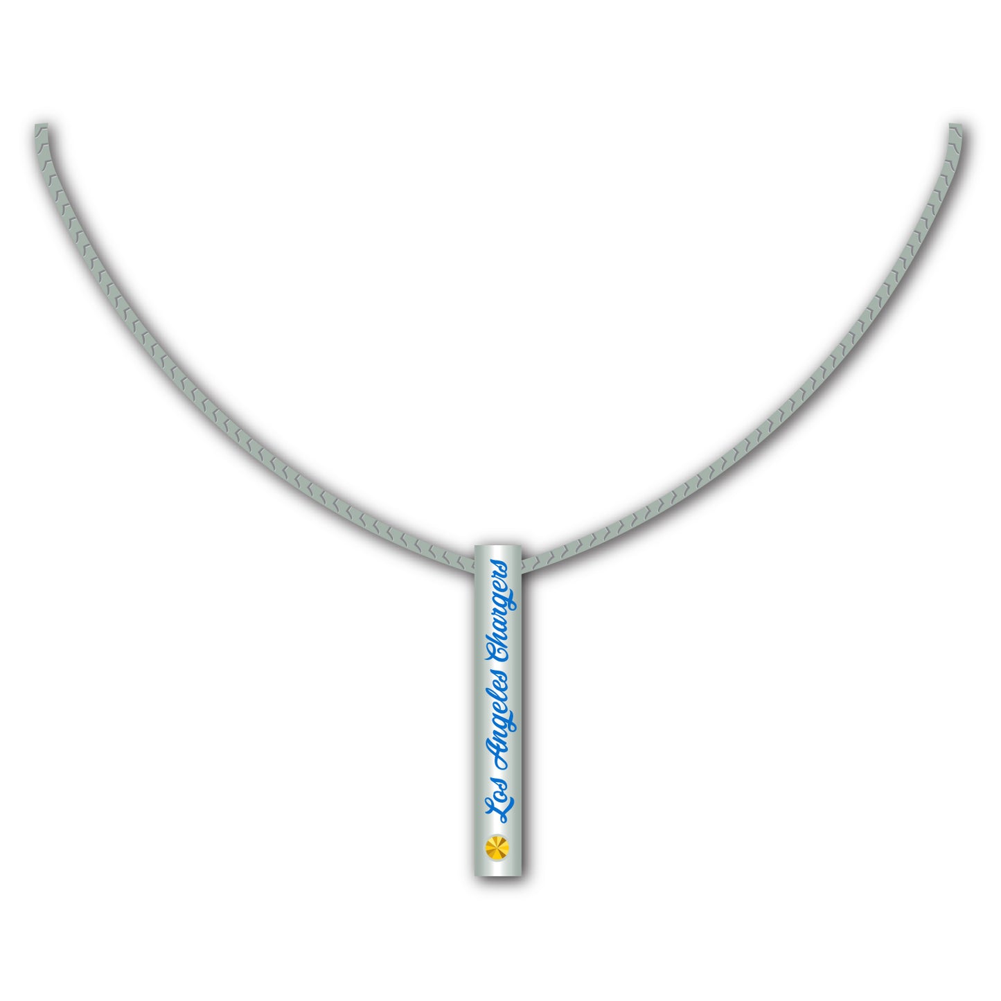 Los Angeles Chargers Necklace Silver Bar
