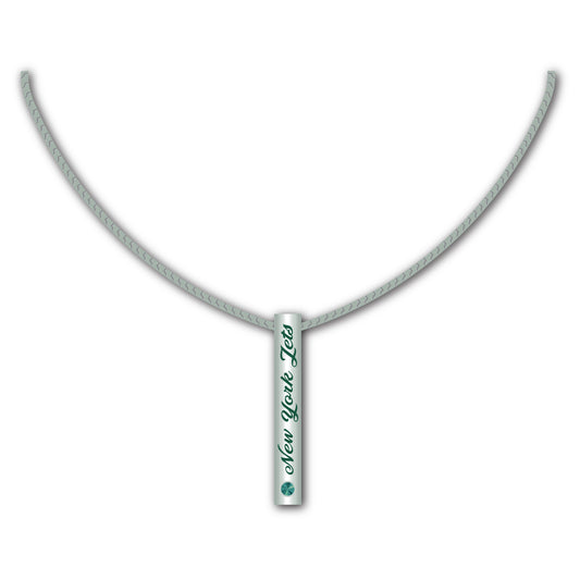 New York Jets Necklace Silver Bar