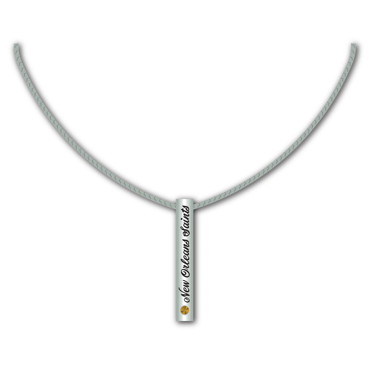 New Orleans Saints Necklace Silver Bar