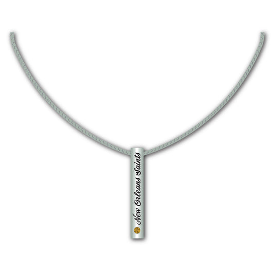 New Orleans Saints Necklace Silver Bar