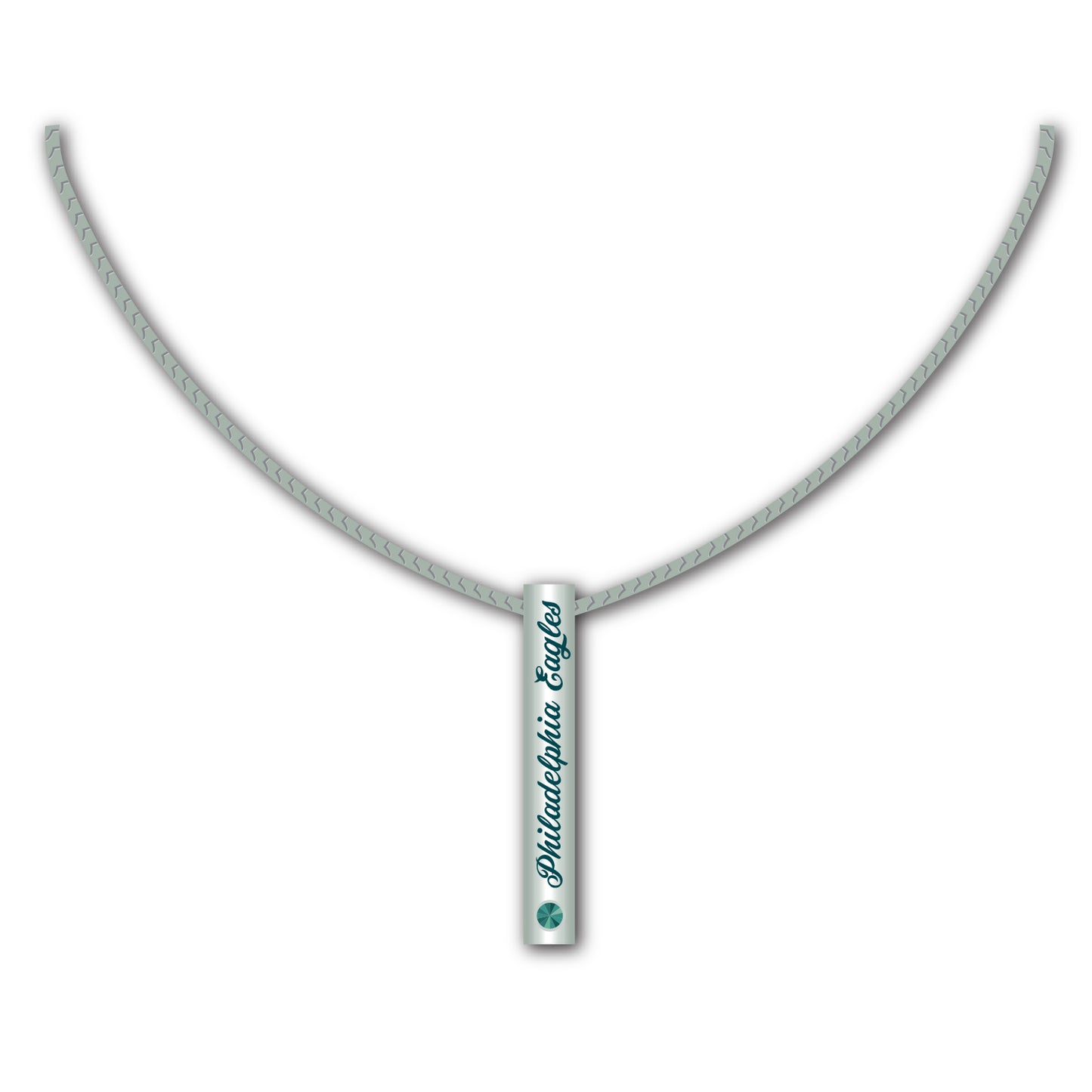 Philadelphia Eagles Necklace Silver Bar