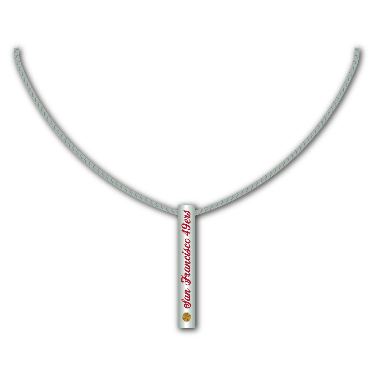 San Francisco 49ers Necklace Silver Bar