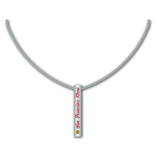 San Francisco 49ers Necklace Silver Bar