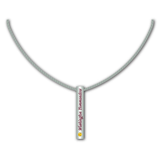 Washington Commanders Necklace Silver Bar