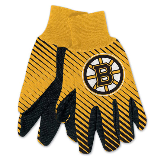 Boston Bruins Gloves Two Tone Style Adult Size