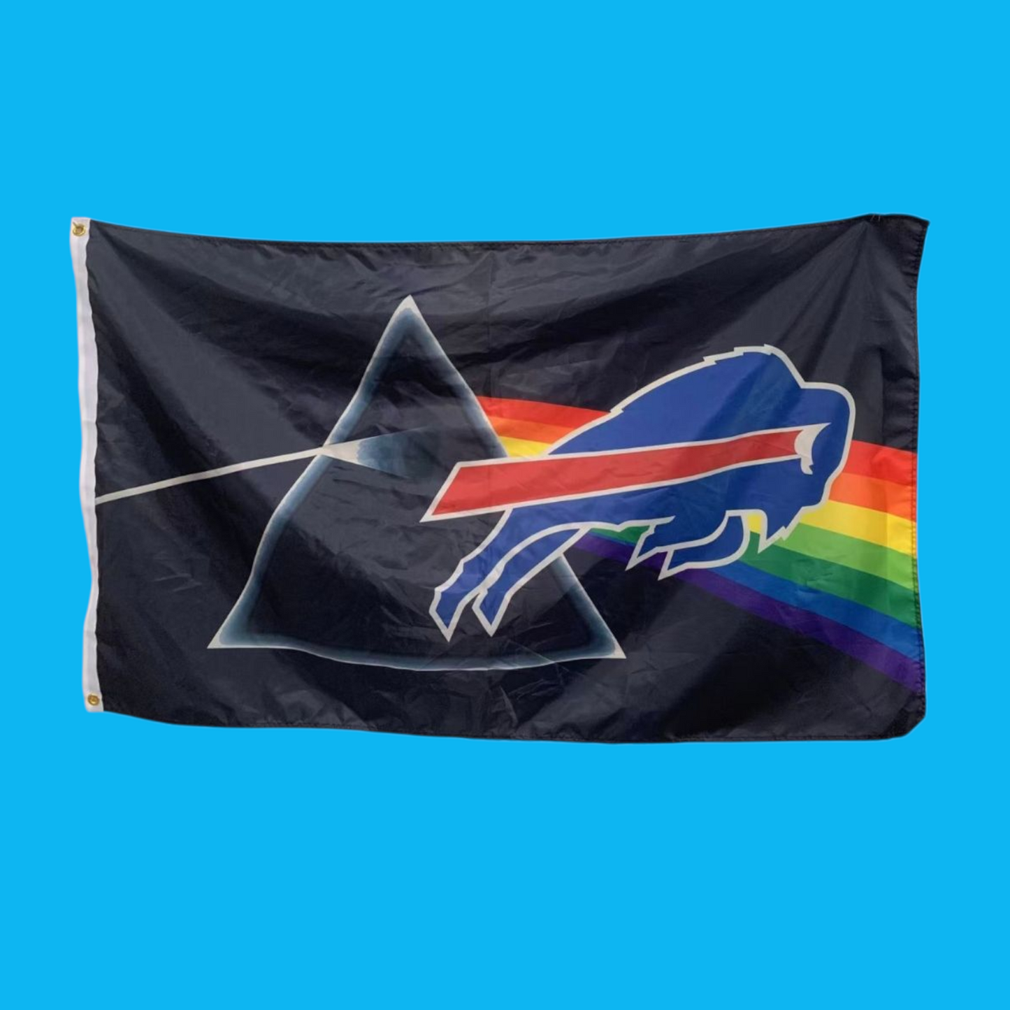 Buffalo Bills Pink Floyd Darkside Of The Moon Flag 3'X5' FREE SHIPPING