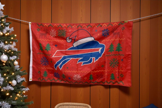 Buffalo Bills Christmas 3'x5' FLAG NEW FREE SHIPPING