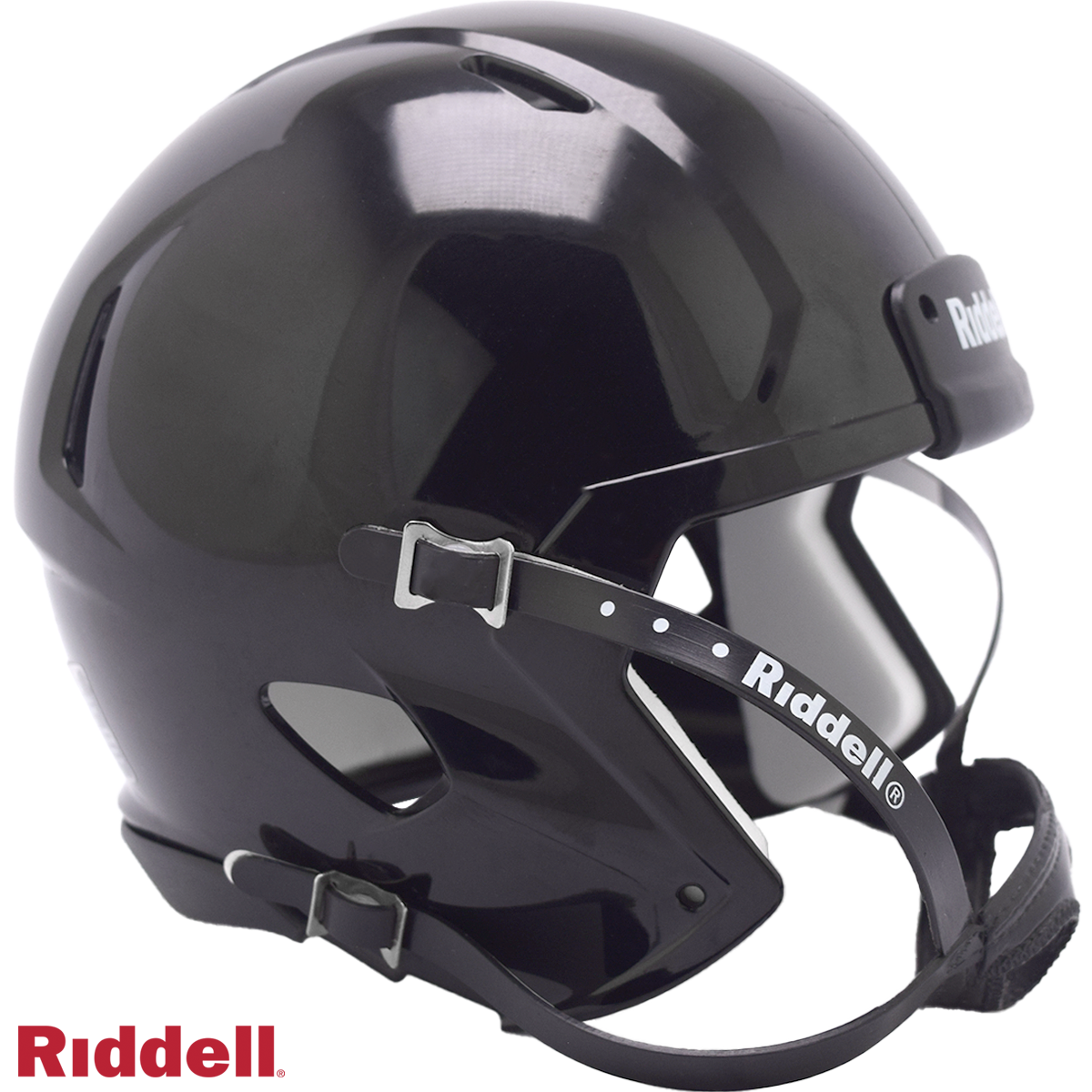 Helmet Riddell Blank Replica Mini Speed Style Black with Black Parts