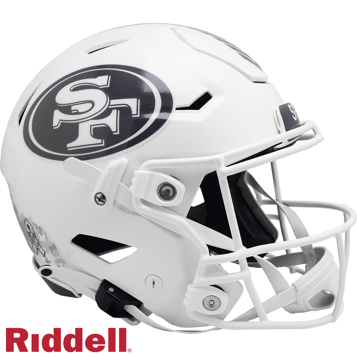 San Francisco 49ers Helmet Riddell Authentic Full Size SpeedFlex Style Salute To Service 2024