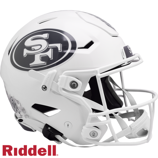 San Francisco 49ers Helmet Riddell Authentic Full Size SpeedFlex Style Salute To Service 2024