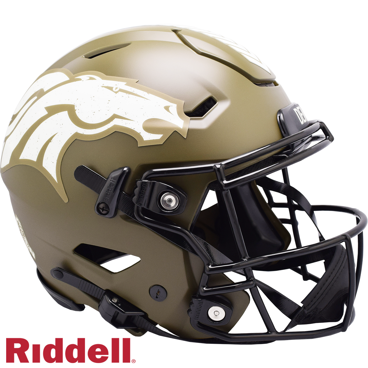 Denver Broncos Helmet Riddell Authentic Full Size SpeedFlex Style Salute To Service 2022
